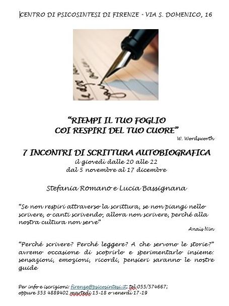 Incontri di scrittura autobiografica