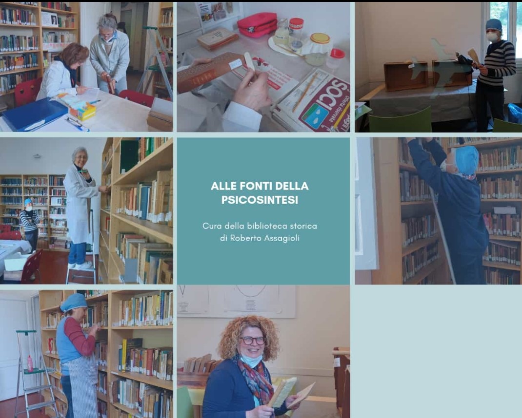 Collage immagini Cura della Biblioteca