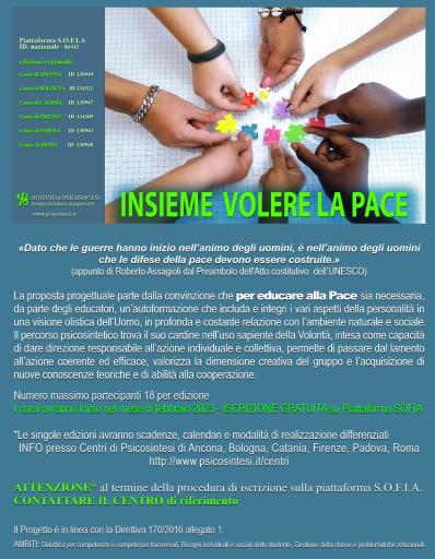 Locandina 2023: Insieme volere la pace